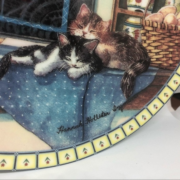Edwin Knowles Lazy Morning Cat Plate - Picture 3 of 10